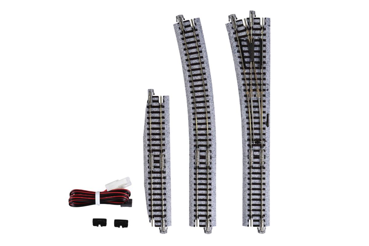 Kato Unitrack (EP481-15L) Left Hand Electric Turnout 15 Degree N Gauge 20-220