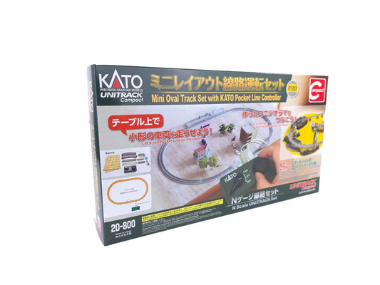 Kato Unitrack Compact Mini Oval Track Set w/Pocketline Control K20-800 N Gauge