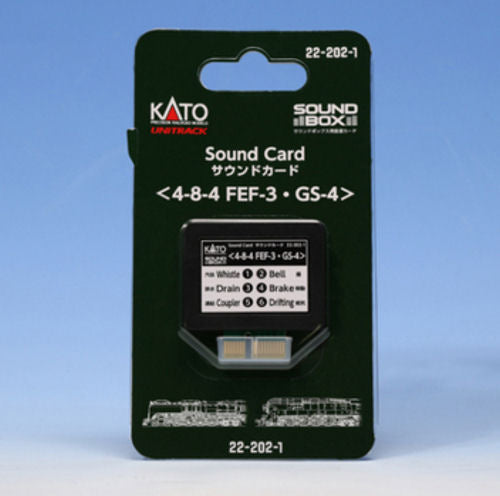 Kato American Heavy Steam (FEF-3/GS-4) Sound Card K22-202-1 N Gauge
