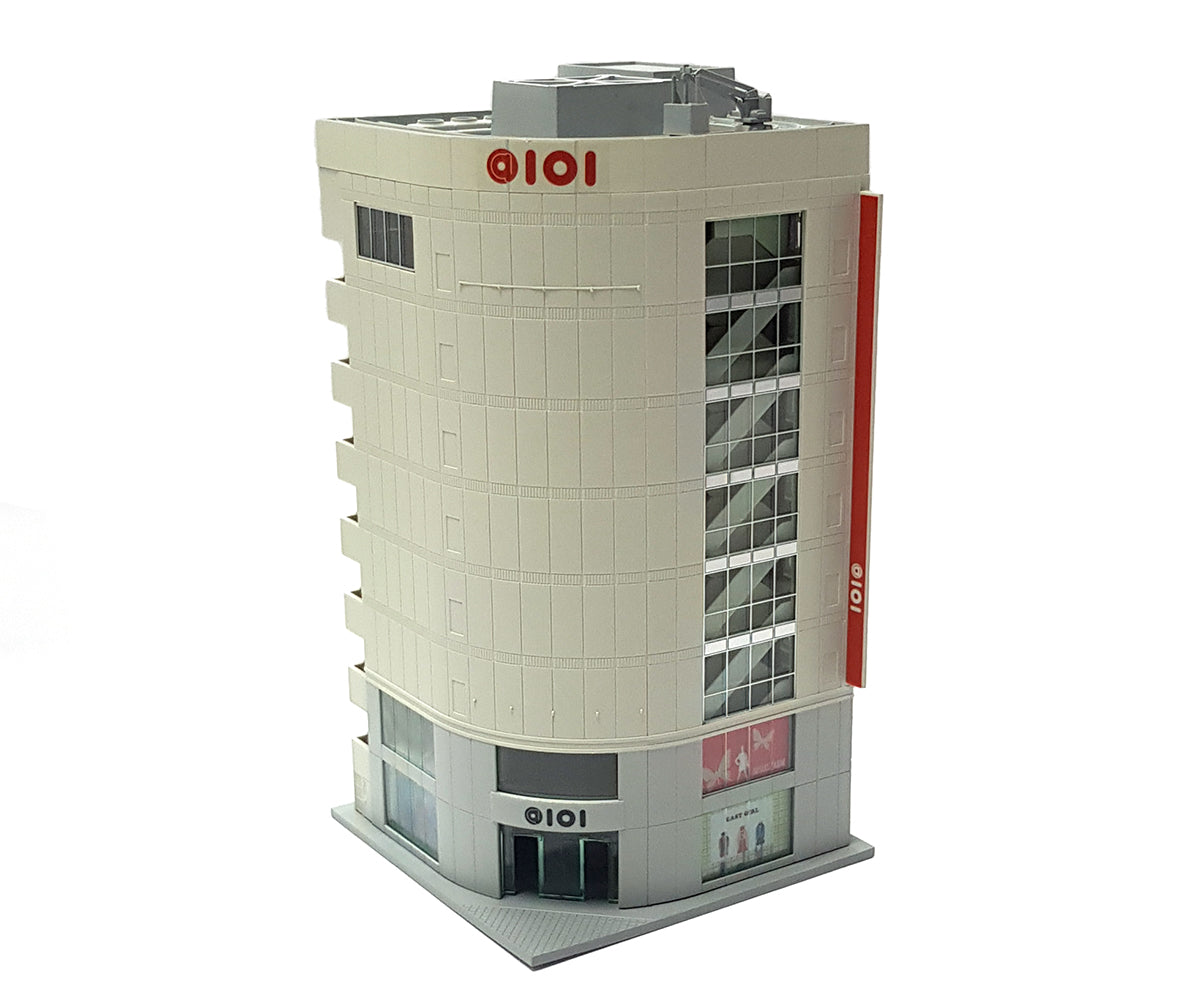 Kato 23-437 Diotown 8 Floor Corner Office Block White (Pre-Built) N Gauge