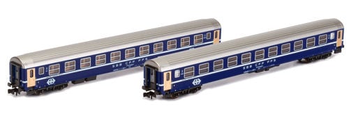 Kato 23009 SBB RIC Coach Set Blue (2) IV N Gauge