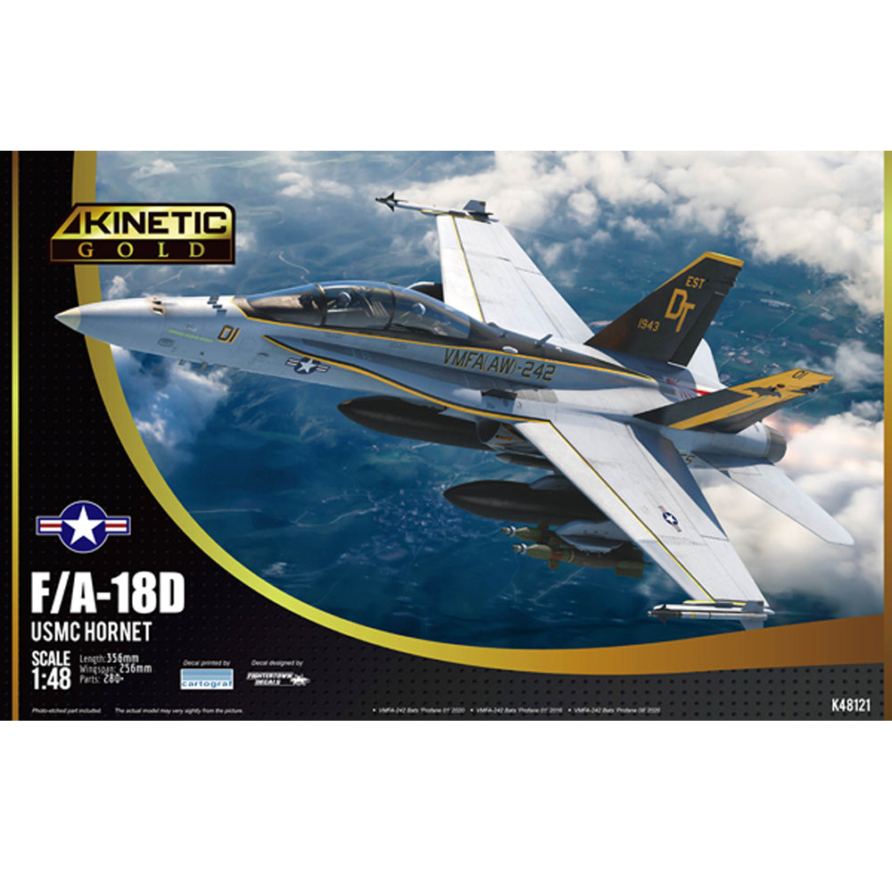 Kinetic 48121 Boeinng F/A-18D Hornet USMC 1:48 Model Kit