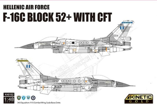 Kinetic 48152 Hellenic Air Force F-16C Block 52+ w/CFT 1:48 Model Kits