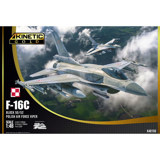 Kinetic 48156 F-16C Block 50/52 Polish Air Force Viper 1:48 Model Kit