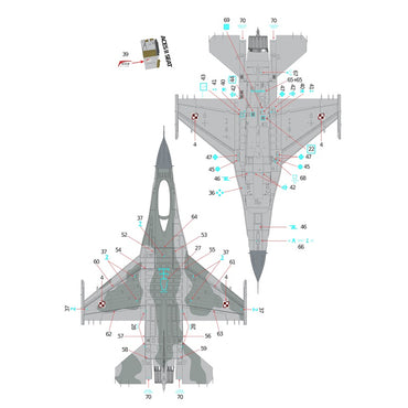 Kinetic 48156 F-16C Block 50/52 Polish Air Force Viper 1:48 Model Kit