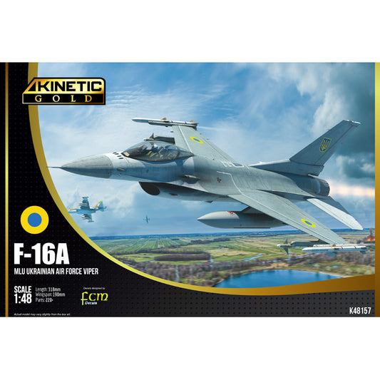 Kinetic 48157 F-16A MLU Viper Gold Series 1:48 Model Kit