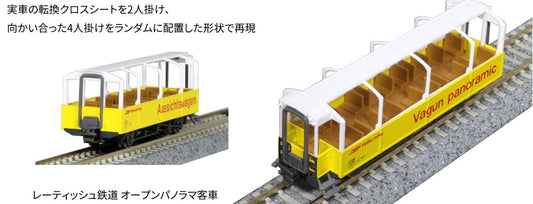 Kato RhB Open Panorama Passenger Coach B2101 K5253-2 N Gauge
