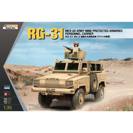 Kinetic 61012 RG-31 Mk3 US Army Mine-Protected APC 1:35 Model Kit