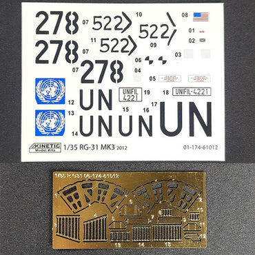 Kinetic 61012 RG-31 Mk3 US Army Mine-Protected APC 1:35 Model Kit