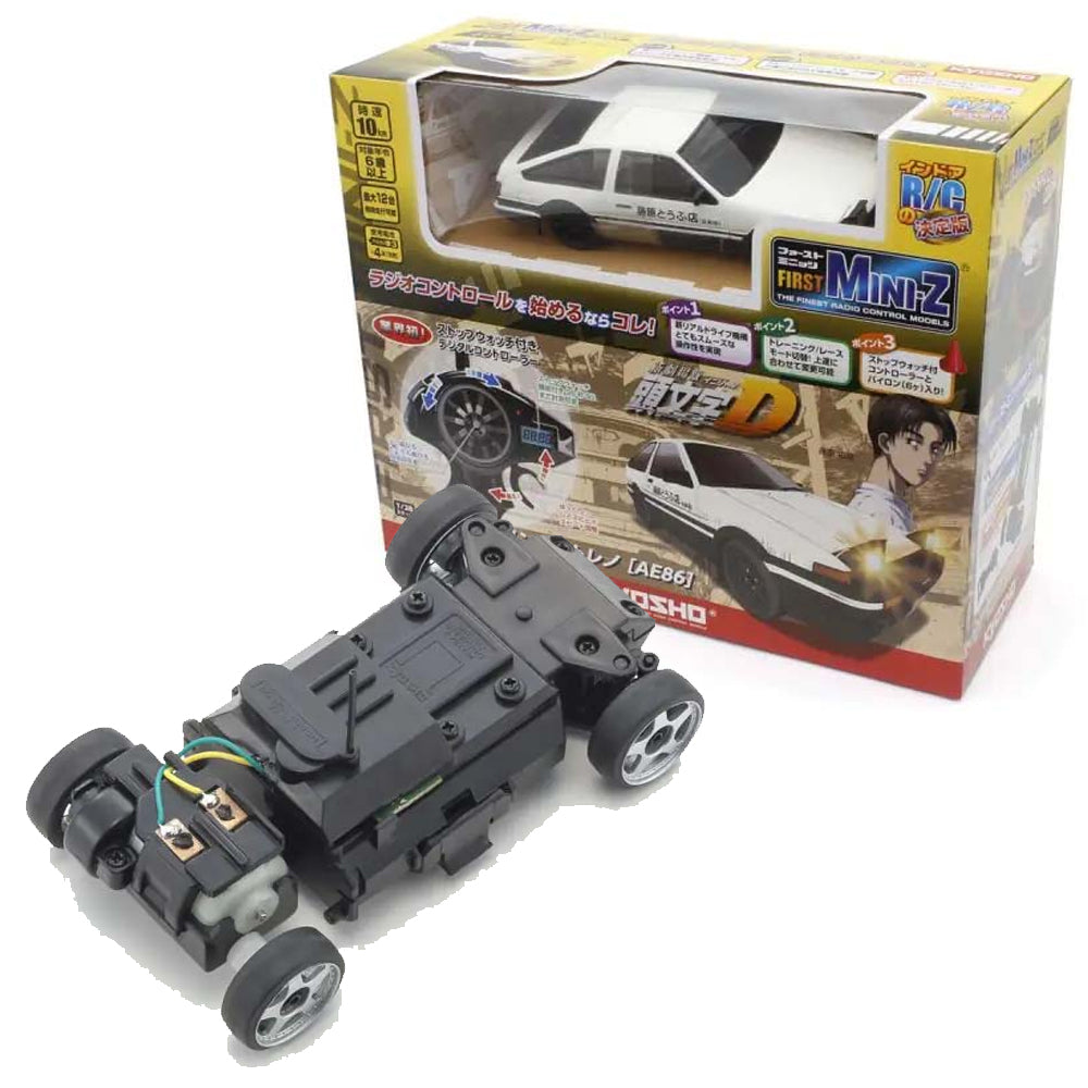 Kyosho First Mini-Z Initial-D Toyota Sprinter Trueno AE86 RTR 1:28 RC Car 66601A