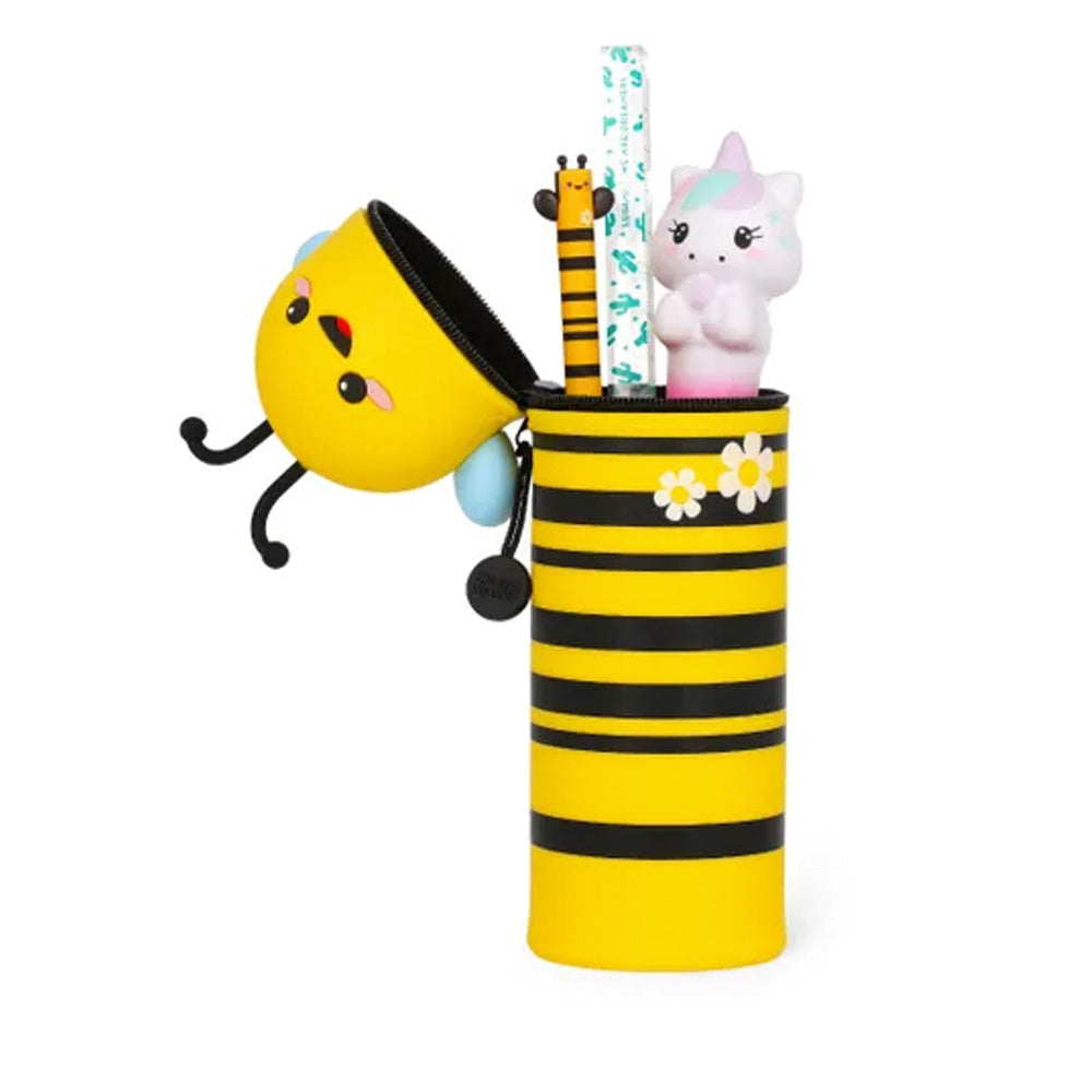 Legami Kawaii 2-in-1 Soft Silicone Pencil Case - Bee