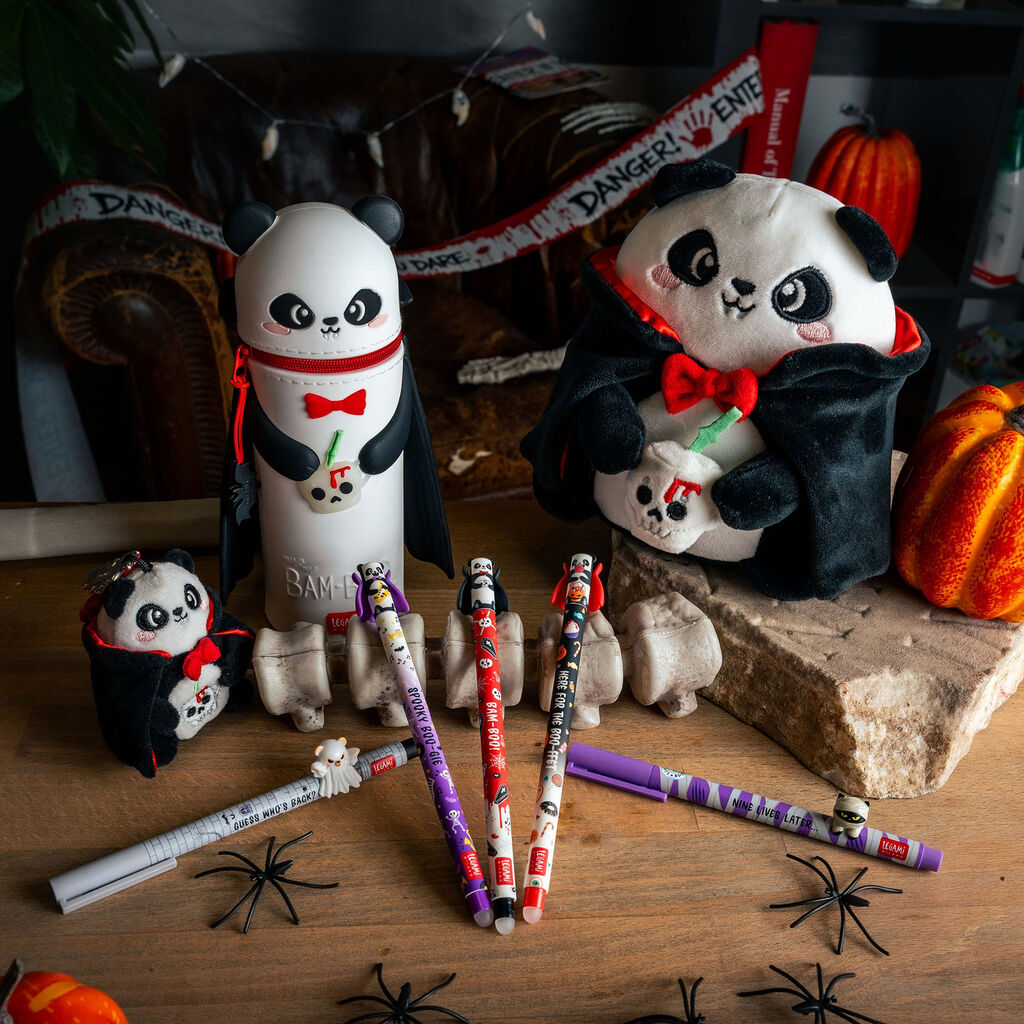 Legami Halloween 26 - Kawaii 2-in-1 Silicone Pencil Case - Secret Trick or Treat