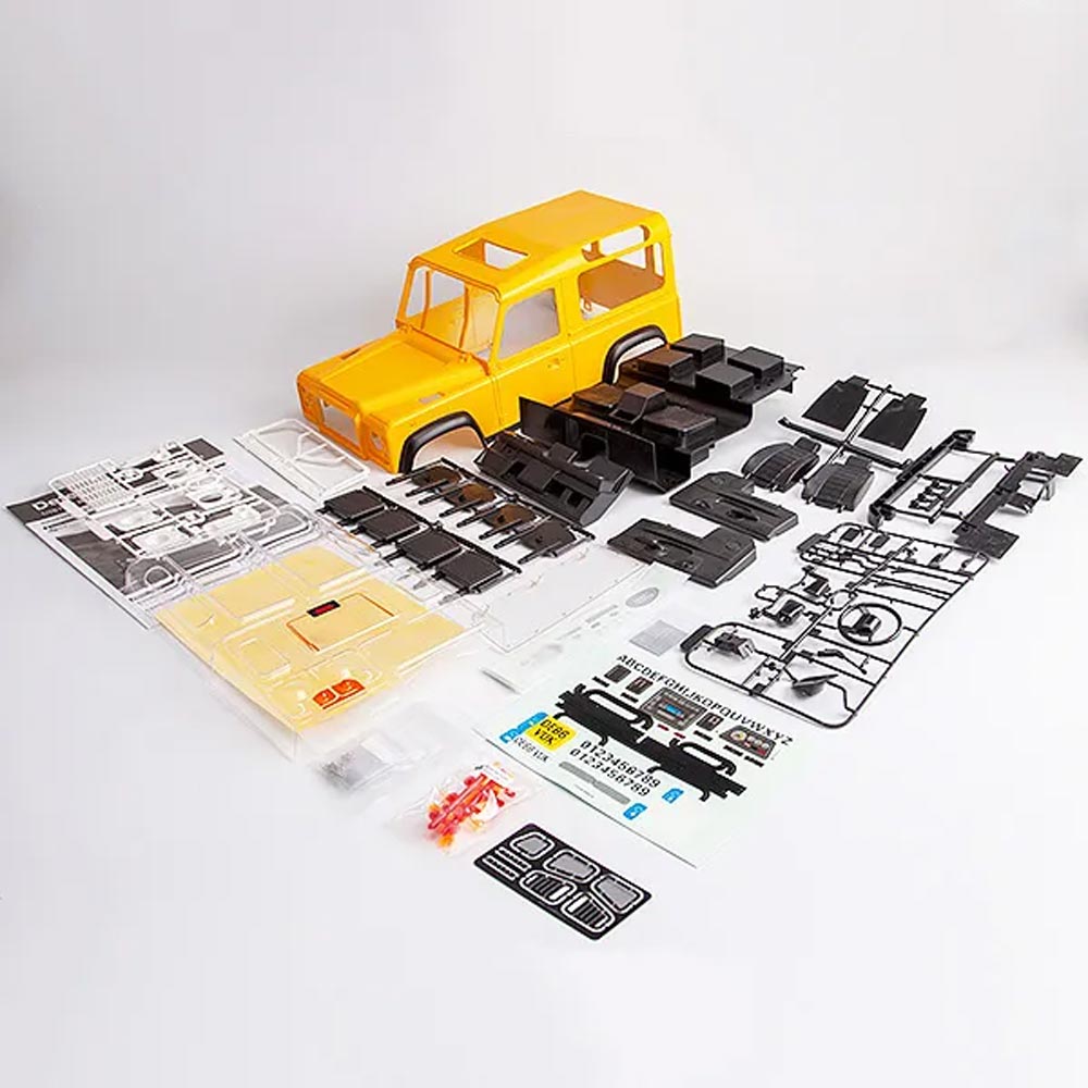 Killerbody LR002 Land Rover Defender D90 Yellow Shell 1:10 Crawler Hardbody Set