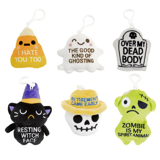 Snarky Clips Halloween Plush Clip-On Keyring - Keycraft (Assorted)