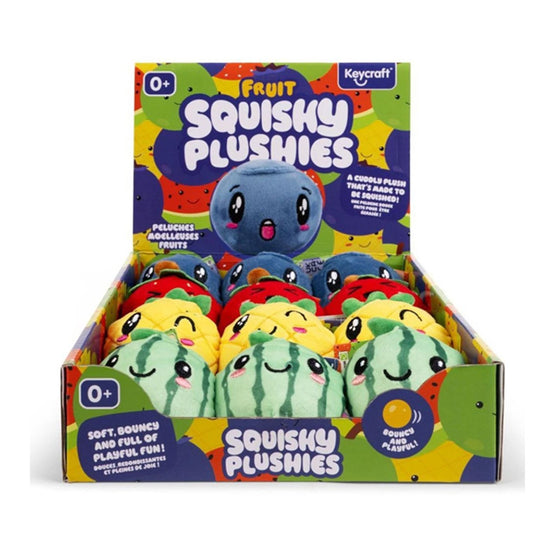 Fruit Squidgy Plushies - Squish Fidget Sensory Toy by Keycraft