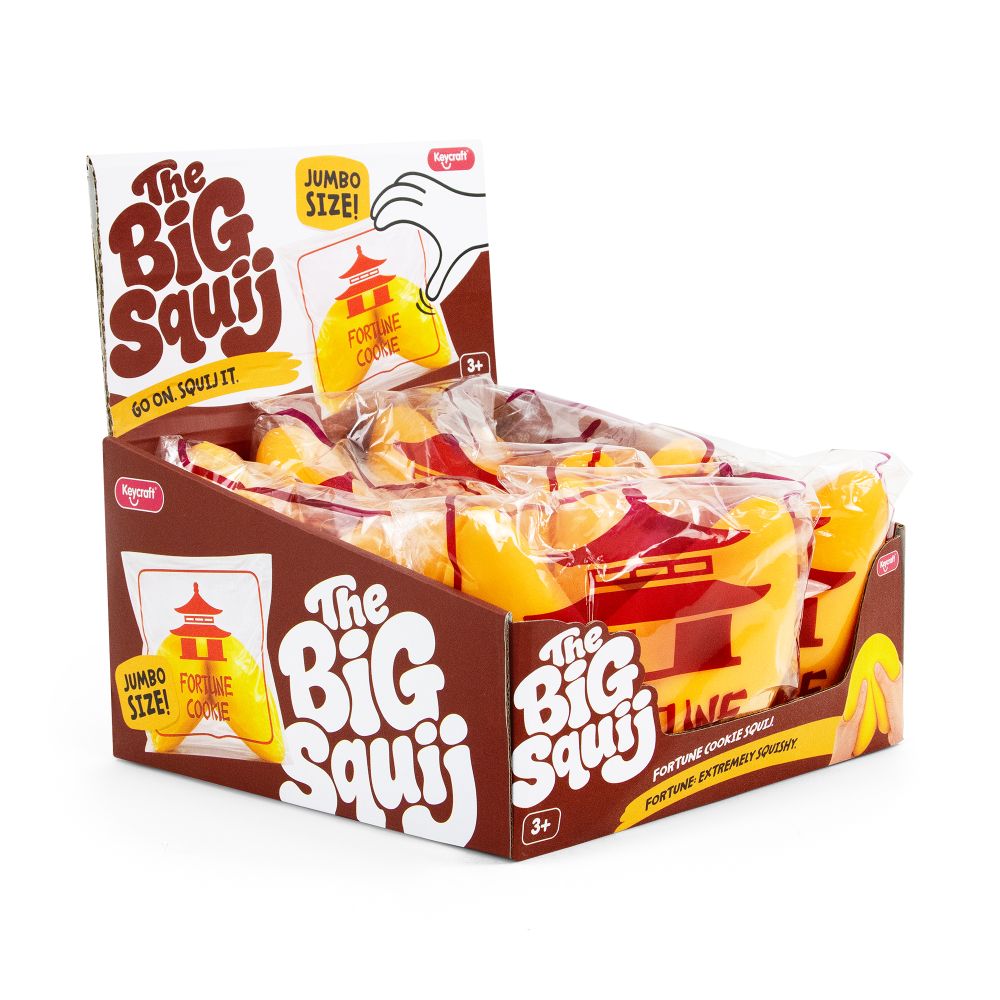 Big Squij Fortune Cookie Slow-Rise Squishy Sensory Toy - Keycraft