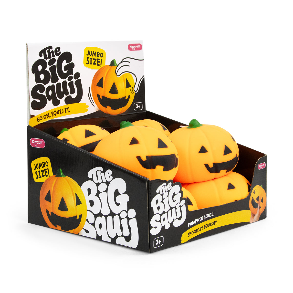 Big Squij Pumpkin Slow-Rise Squishy Halloween Sensory Toy - Keycraft