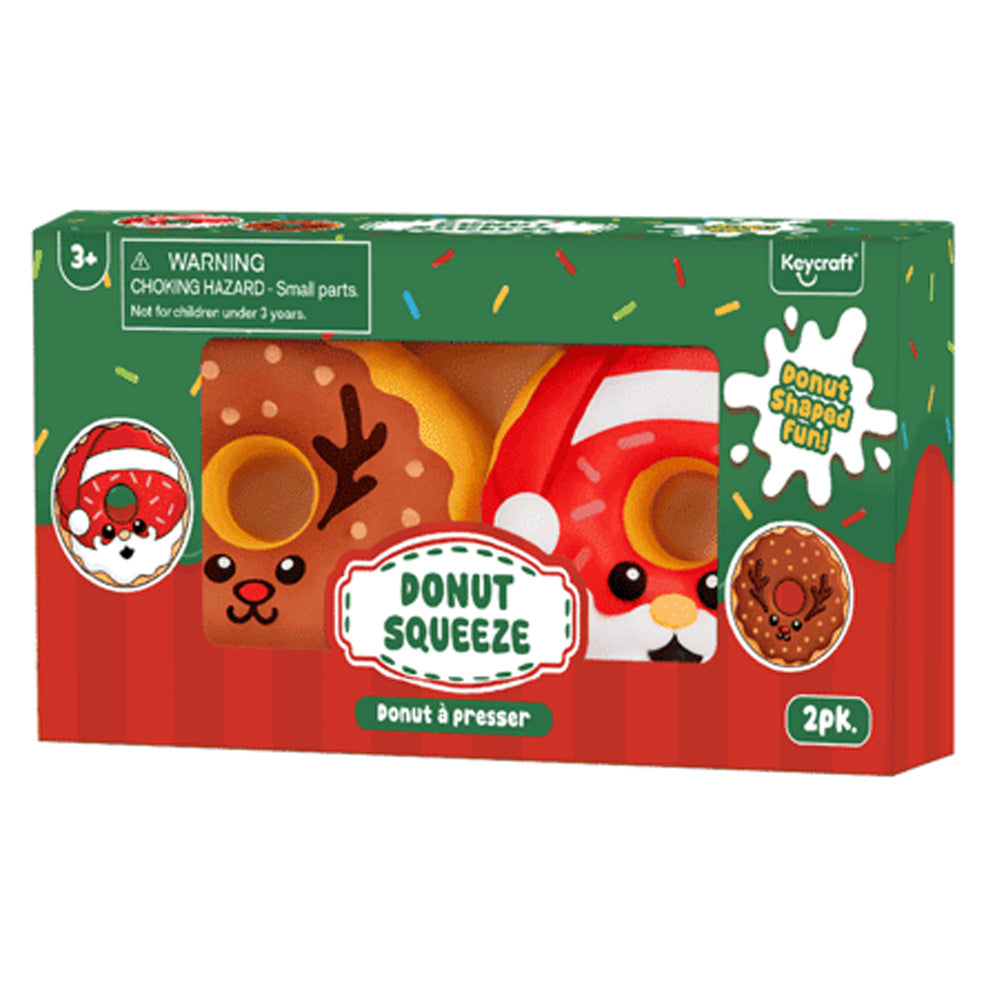 Christmas Donut Squeeze - Squish Sensory Toy by Keycraft