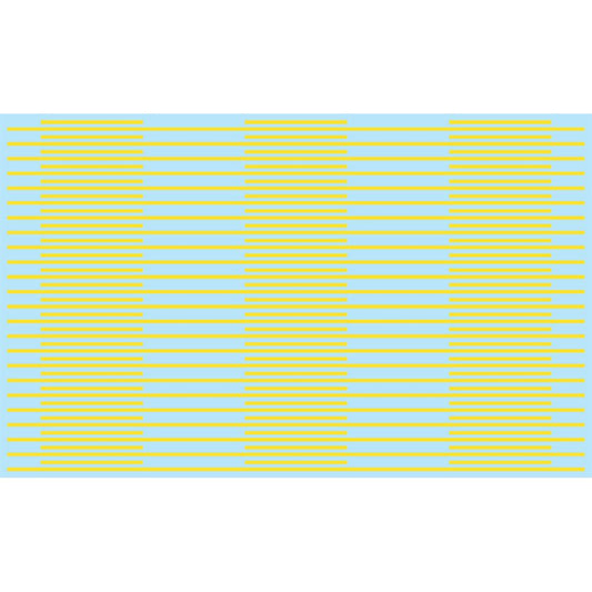 Kadee 3124 Street Decals - Solid/Dash (Yellow) HO