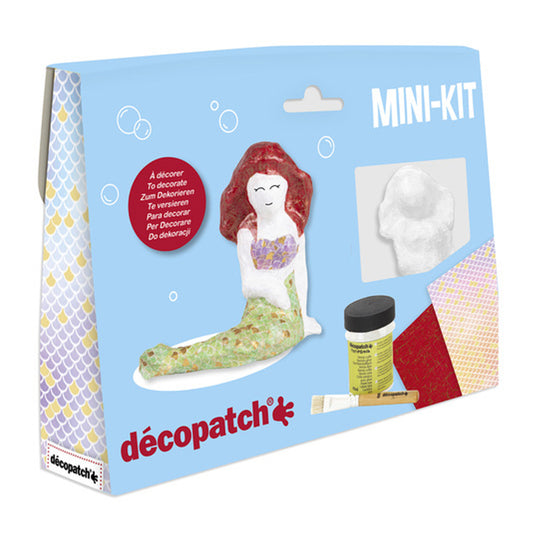 Decopatch Mermaid Mini Kit - Complete Craft Decorating Activity Kit KIT047C