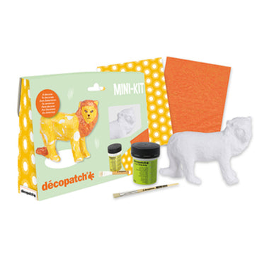 Decopatch Lion Mini Kit - Complete Craft Decorating Activity Kit KIT048C