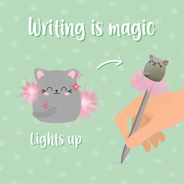Legami Writing is Magic - Kitty Cat - Ballpoint Pen with Light