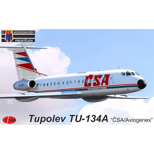 Kovozavody Prostejov 14410 Tupolev TU-134A CSA/Aviogenex 1:144 Model Kit