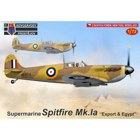 Kovozavody Prostejov KPM0277 S. Spitfire Mk.IA Export & Egypt 1:72 Model Kit