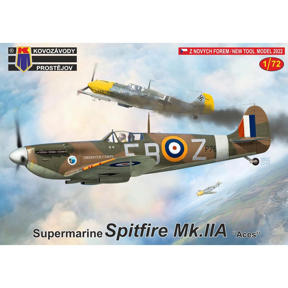 Kovozavody Prostejov 72306 Supermarine Spitfire Mk.IIA 'Aces' 1:72 Model Kit