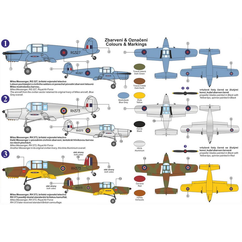 Kovozavody Prostejov 72319 Miles Messenger Mk.I 'RAF' 1:72 Model Kit