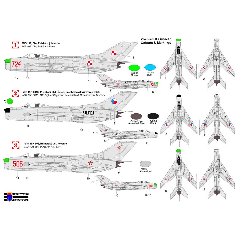 Kovozavody Prostejov 72391 Mikoyan MiG-19P Warsaw Pact 1:72 Model Kit