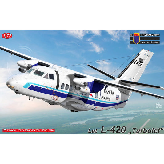Kovozavody Prostejov 72438 Let L-420 Turbolet Prototype & Demo. 1:72 Model Kit