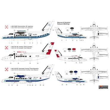 Kovozavody Prostejov 72438 Let L-420 Turbolet Prototype & Demo. 1:72 Model Kit