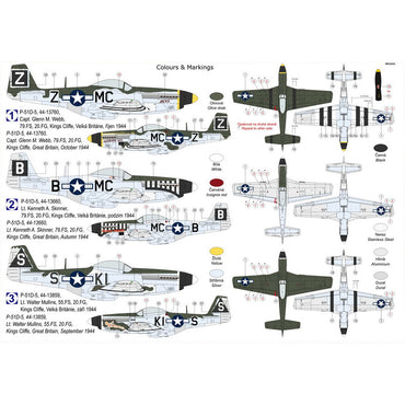 Kovozavody Prostejov 72440 North-American P-51D-5 Mustang 20th FG 1:72 Model Kit