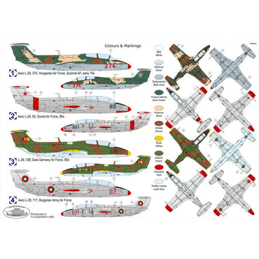Kovozavody Prostejov 72459 Aero L-29 Delfin 'Warsaw Pact' 1:72 Model Kit