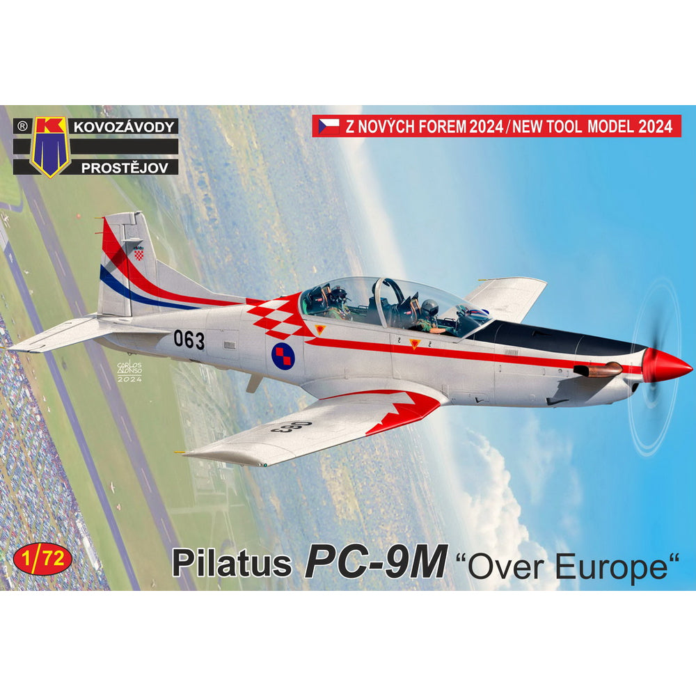 Kovozavody Prostejov 72468 Pilatus PC-9M 'Over Europe' 1:72 Model Kit