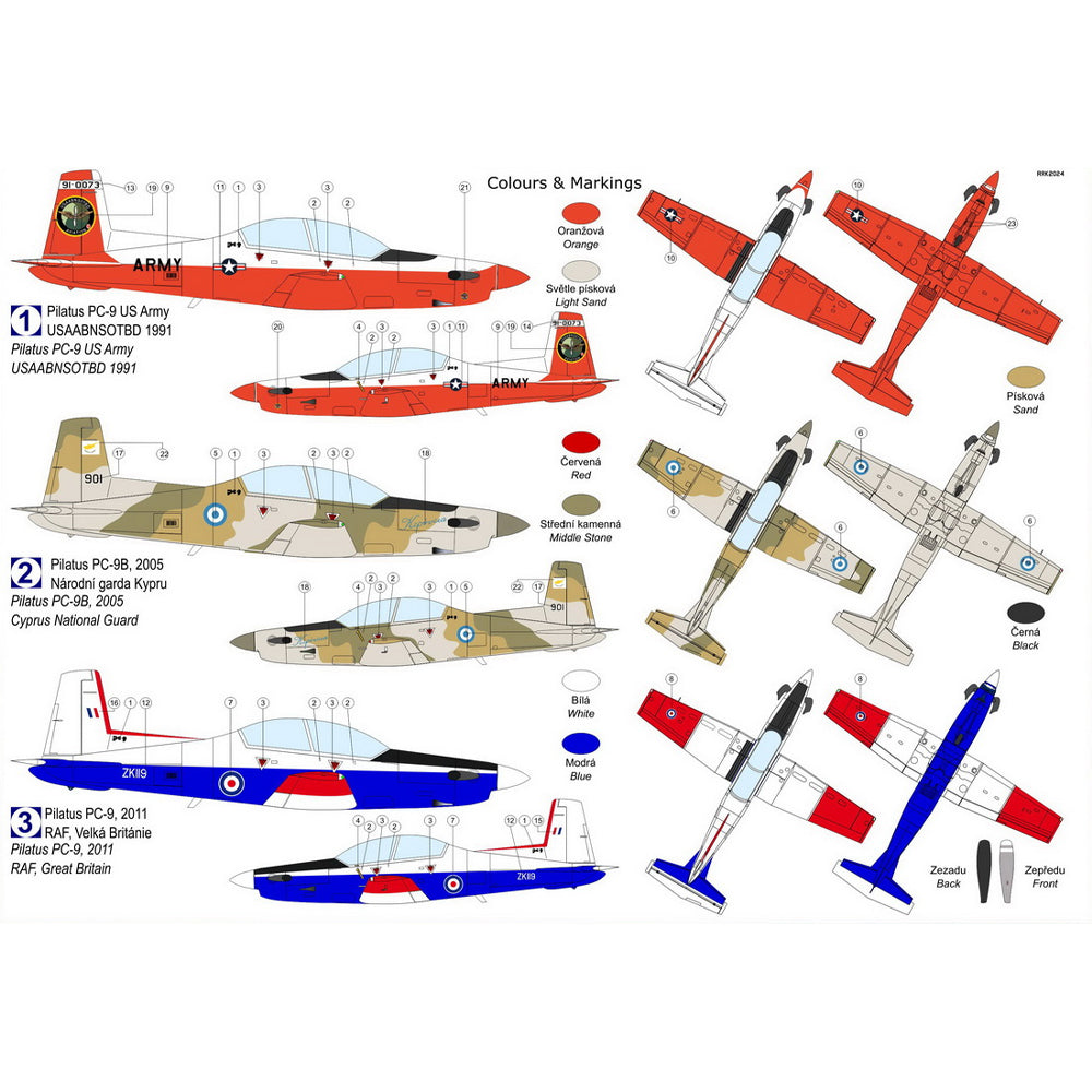 Kovozavody Prostejov 72470 Pilatus PC-9/B 'Part 1' 1:72 Model Kit