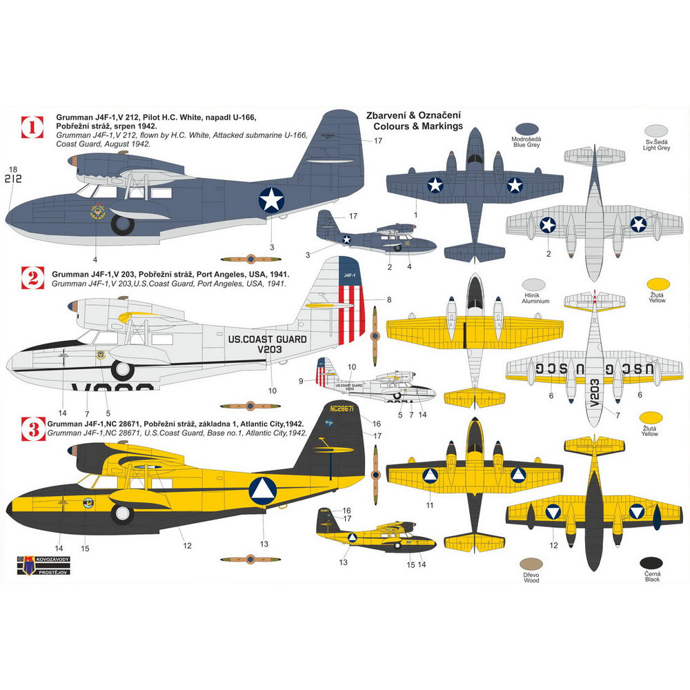 Kovozavody Prostejov 72475 Grumman J4F-1 'Widgeon' 1:72 Model Kit