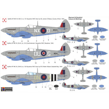 Kovozavody Prostejov 72479 Supermarine Spitfire HF.VII Grey Camo 1:72 Model Kit