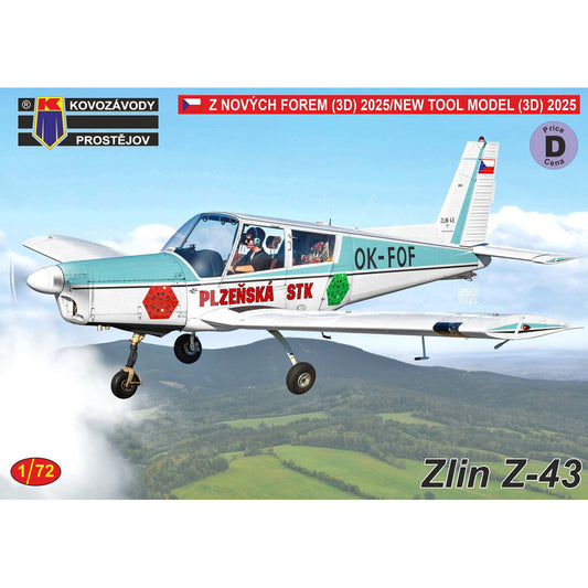 Kovozavody Prostejov 72485 Zlin Z-43 Aeroclubs 1:72 Model Kit