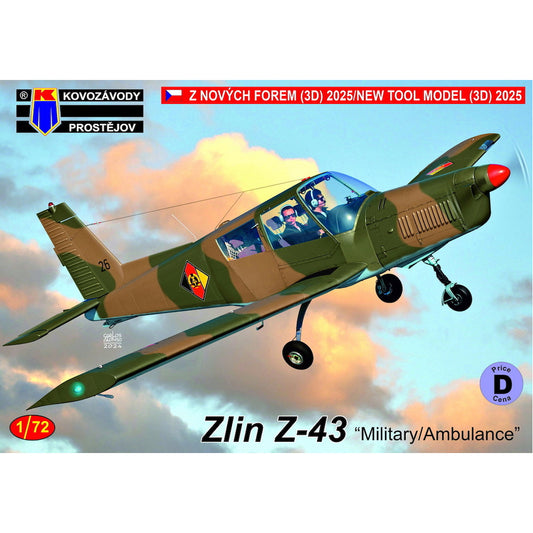 Kovozavody Prostejov 72486 Zlin Z-43 Military Ambulance 1:72 Model Kit