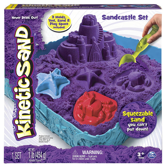Kinetic Sand Box Set - Magic Play Sand & Moulds - Spinmaster