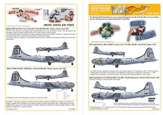 Kits World 144001 Aircraft Decals 1:144 Boeing B-29A Superfortress (4) 42-24895