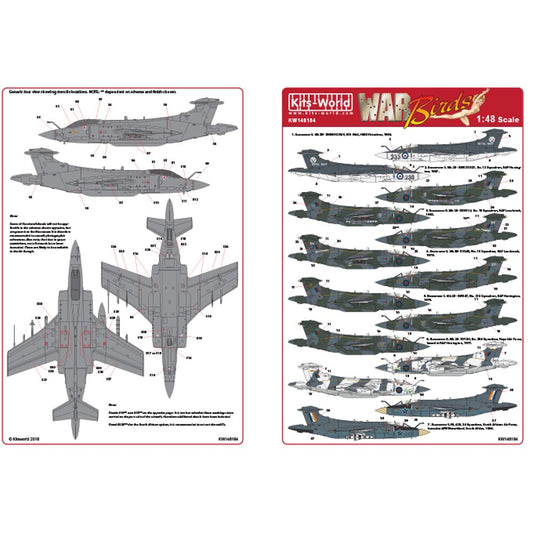 Kits World 148184 Blackburn Buccaneer Decal Set for Airfix A12012 Model Kit etc