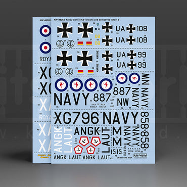 Kits World 148262 Fairey Gannet AS Versions 1:48 Model Kit Decal Set