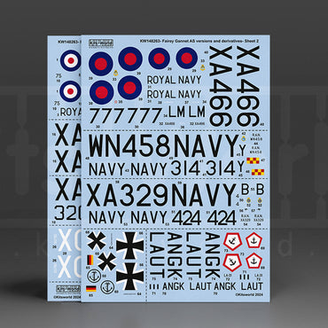 Kits World 148263 Fairey Gannet AS Versions 1:48 Model Kit Decal Set