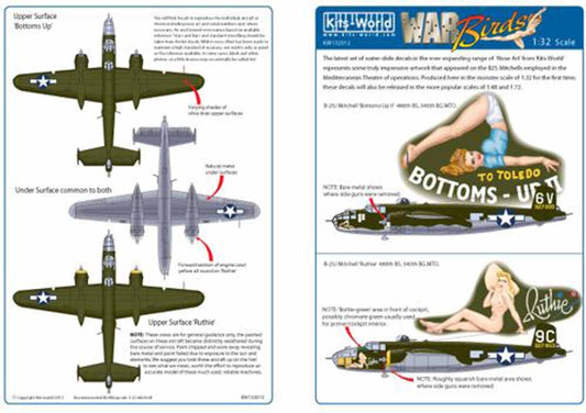 Kits World 132012 Aircraft Decals 1:32 North-American B-25J Mitchell - Corsica 3