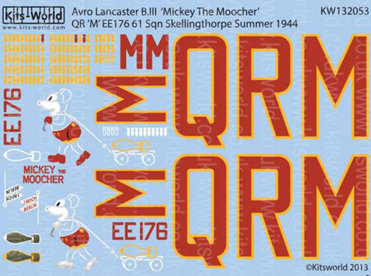 Kits World 132053 Aircraft Decals 1:32 Avro Lancaster B.I/III 'Mickey The Mooche