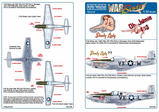 Kits World 132108 Aircraft Decals 1:32 North-American F-6D Mustang - F-6D Shady