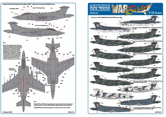 Kits World 132151 Aircraft Decals 1:32 Blackburn Buccaneers RAF and other operat